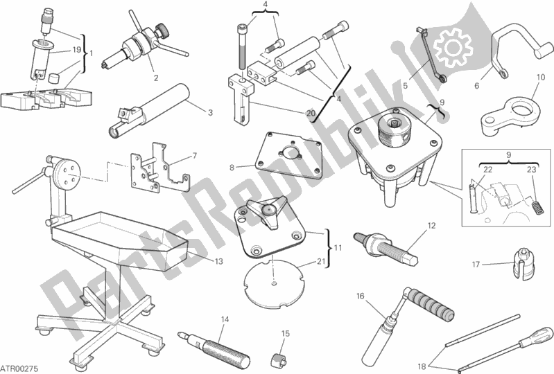 Alle onderdelen voor de Werkplaatsgereedschap, Motor Ii van de Ducati Superbike 1199 Panigale S ABS USA 2012